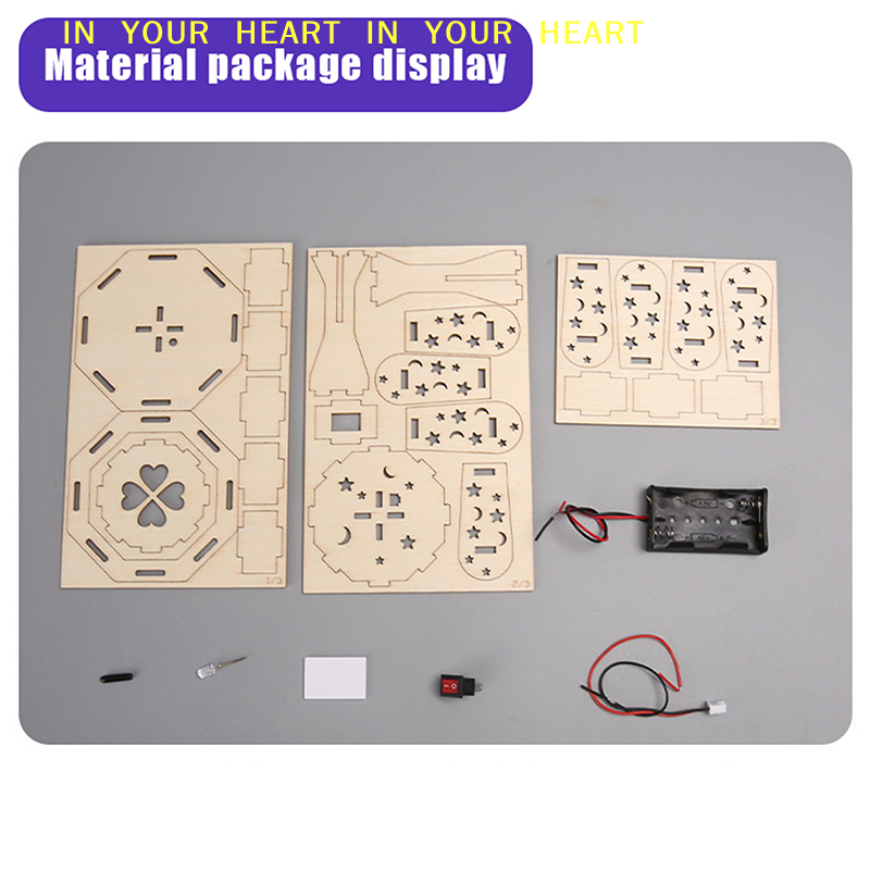 Science Project - 【X】Wood Craft Kit Colorful Small Table