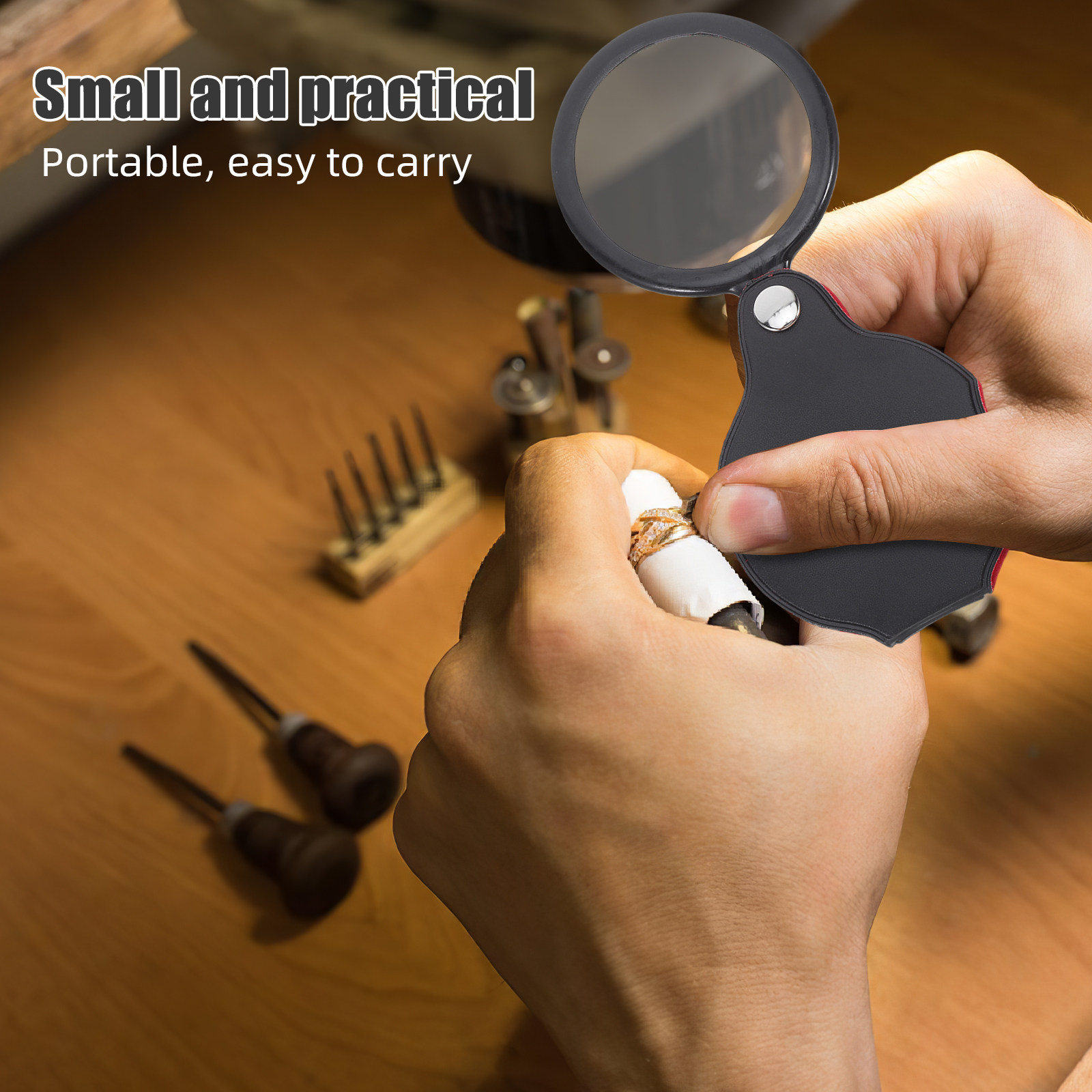 Science And Hobby - 4Pcs Portable Foldable Pocket Magnifier Lens