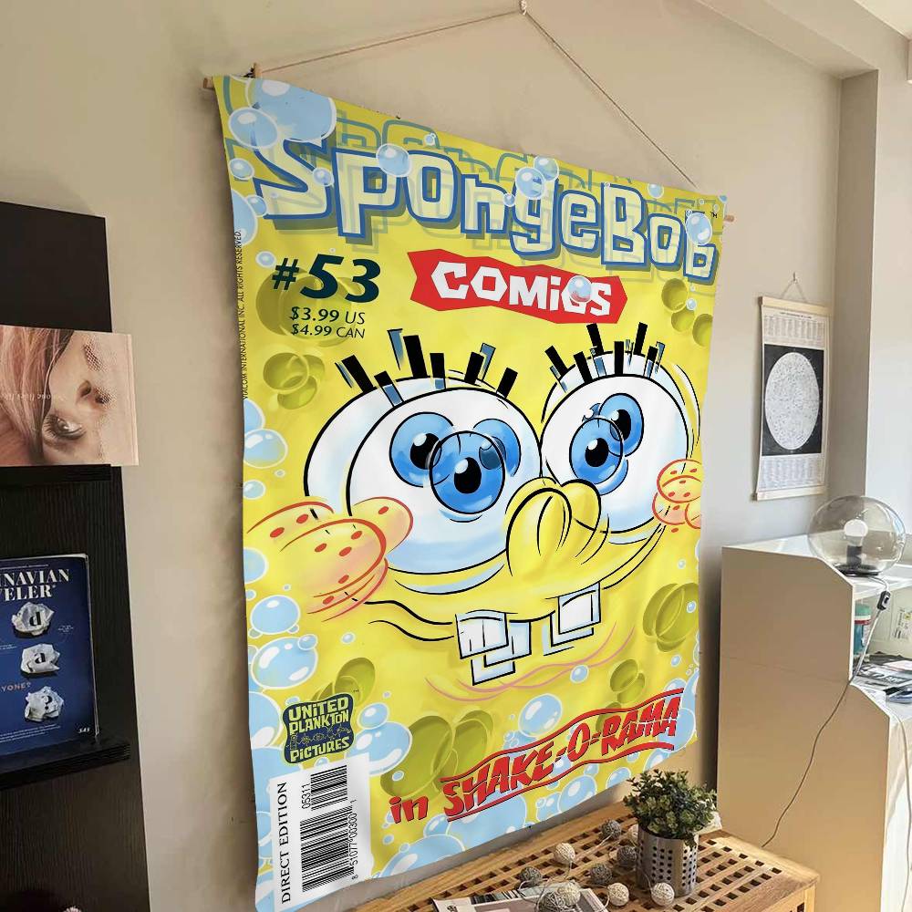 Science Bob - S-Sponge B-Bob Anime Hippie Wall Hanging