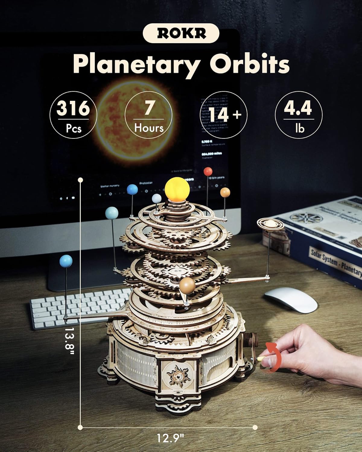 3D Wooden Puzzles for Adults-O - Solar System Orrery บทวิจารณ์และราคา