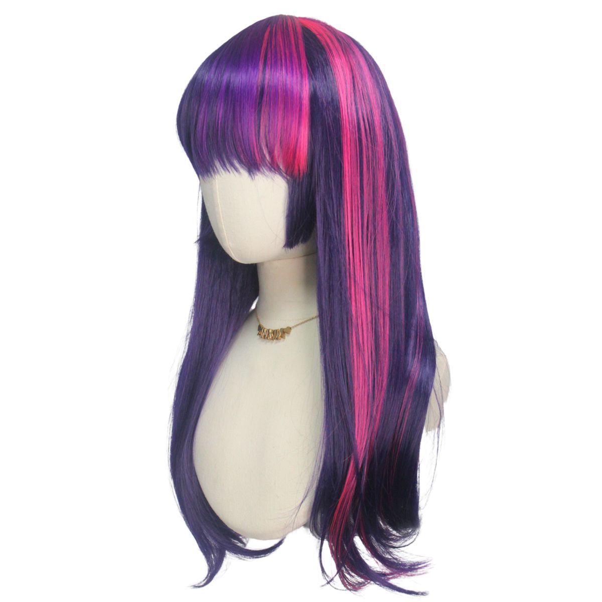 Pink Purple Neat Bangs Long St - Science Bob บทวิจารณ์และราคา