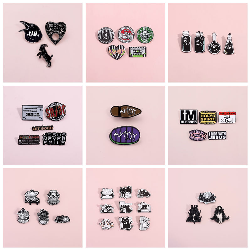 Gothic Punk Quotes Enamel Pins - Science Buddies บทวิจารณ์และราคา