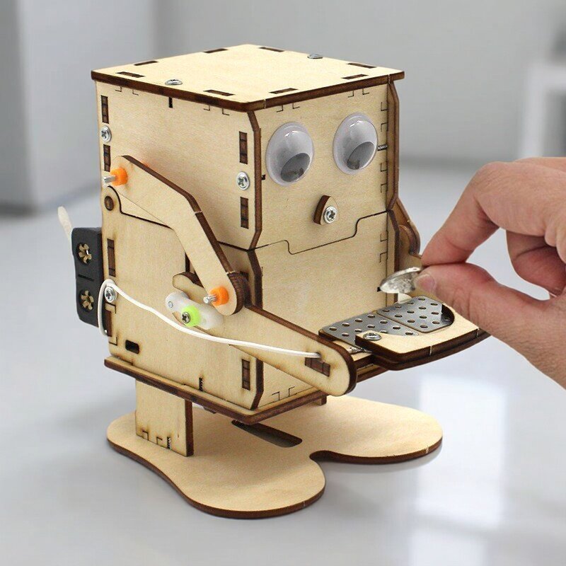 Wooden Assemble DIY Robot Eati - Science Project Robot บทวิจารณ์และราคา