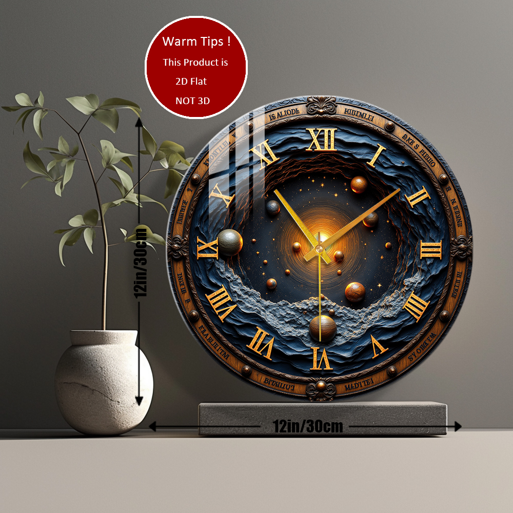Tempered Glass Wall Clock Cosm - Solar System Orrery บทวิจารณ์และราคา