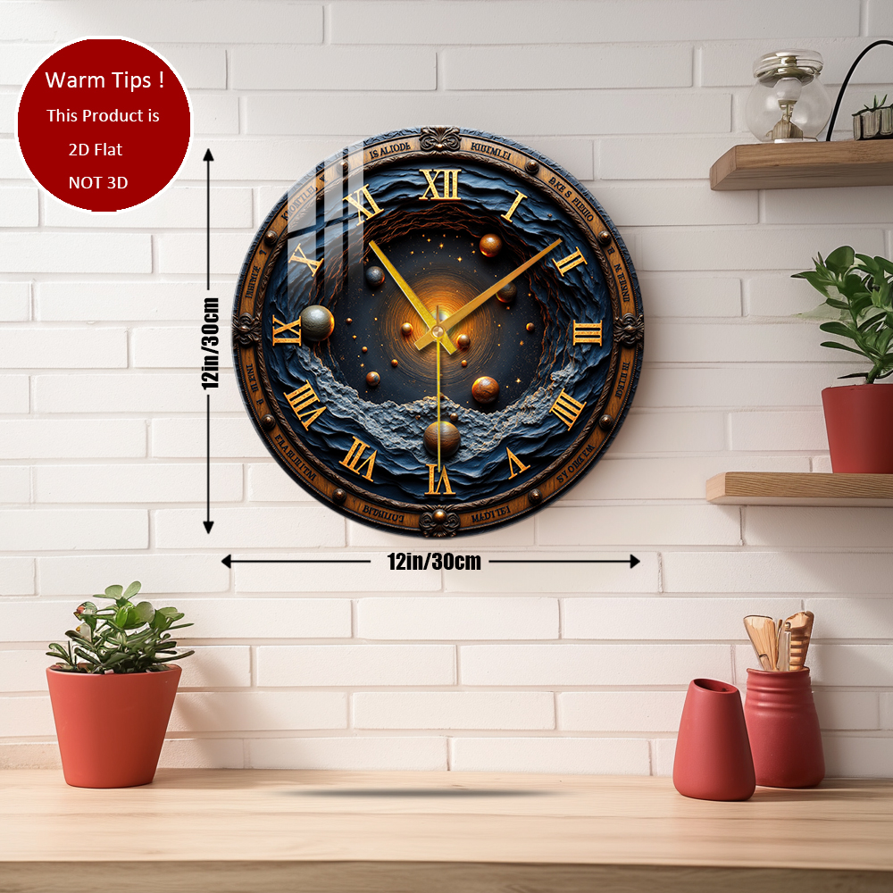Tempered Glass Wall Clock Cosm - Solar System Orrery บทวิจารณ์และราคา