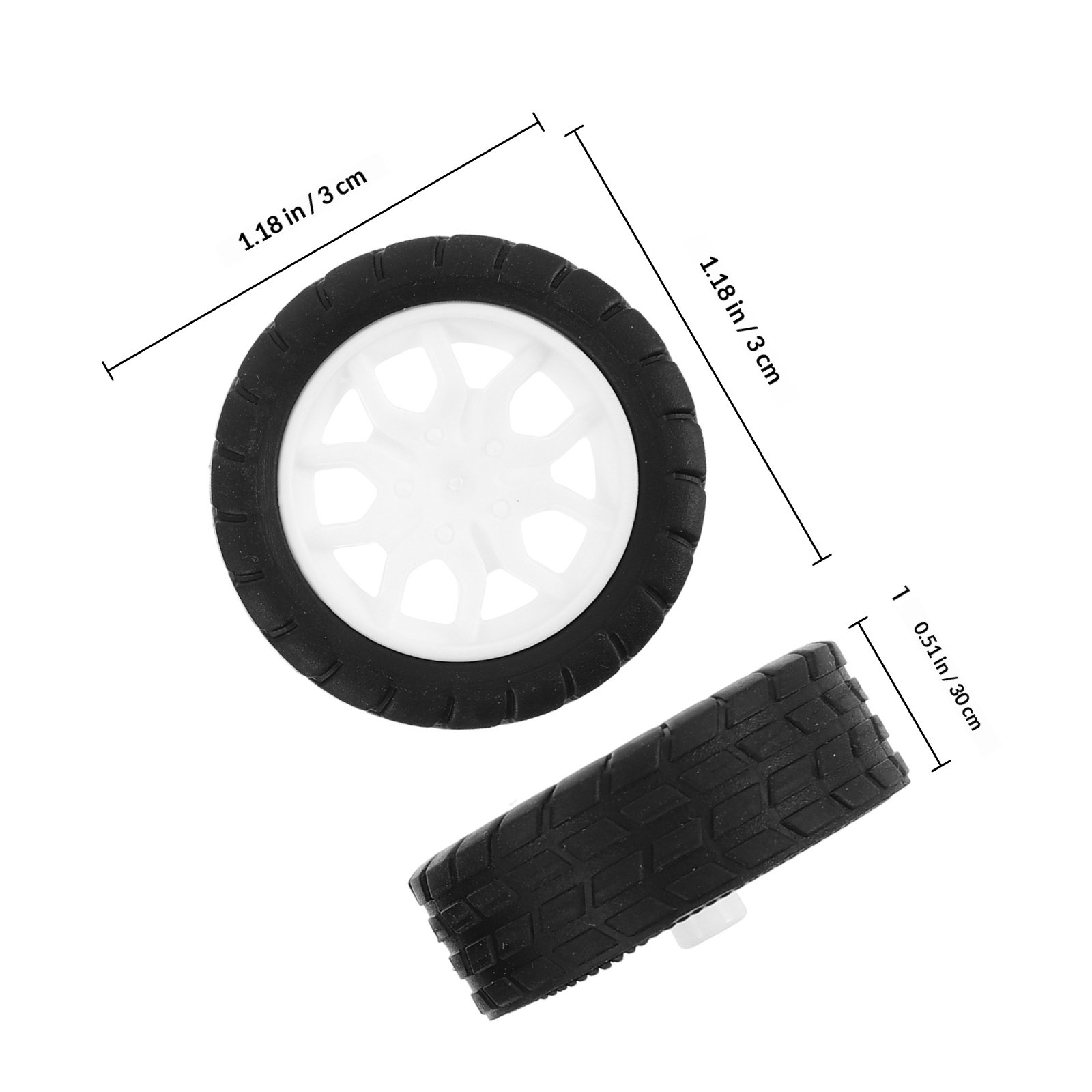 20Pcs Robot Wheels Rubber 30mm - Science Project Robot บทวิจารณ์และราคา