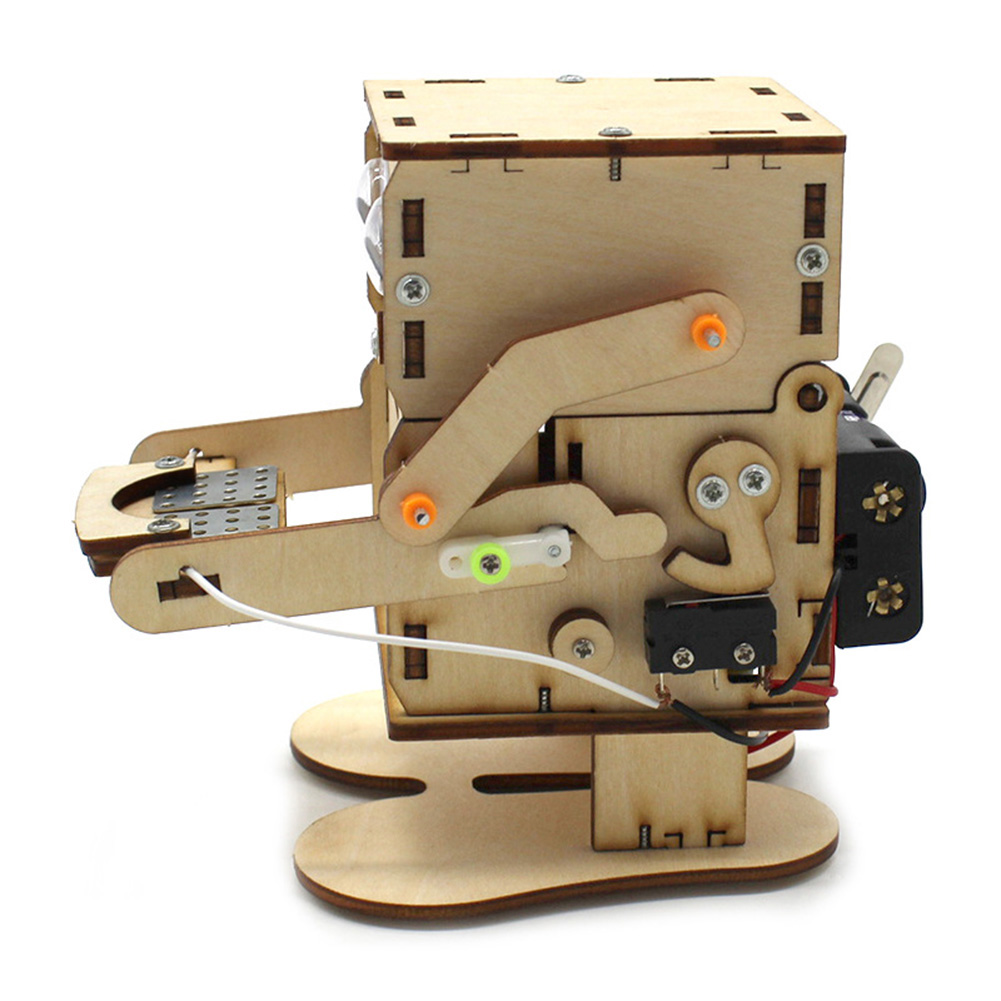 Robot Eating Coin Wood DIY Mod - Science Project Robot บทวิจารณ์และราคา