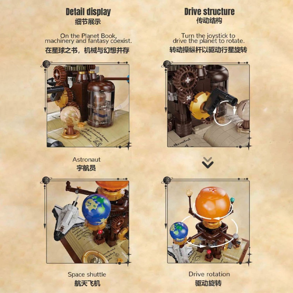 672PCS STEM Building Blocks So - Solar System Orrery บทวิจารณ์และราคา