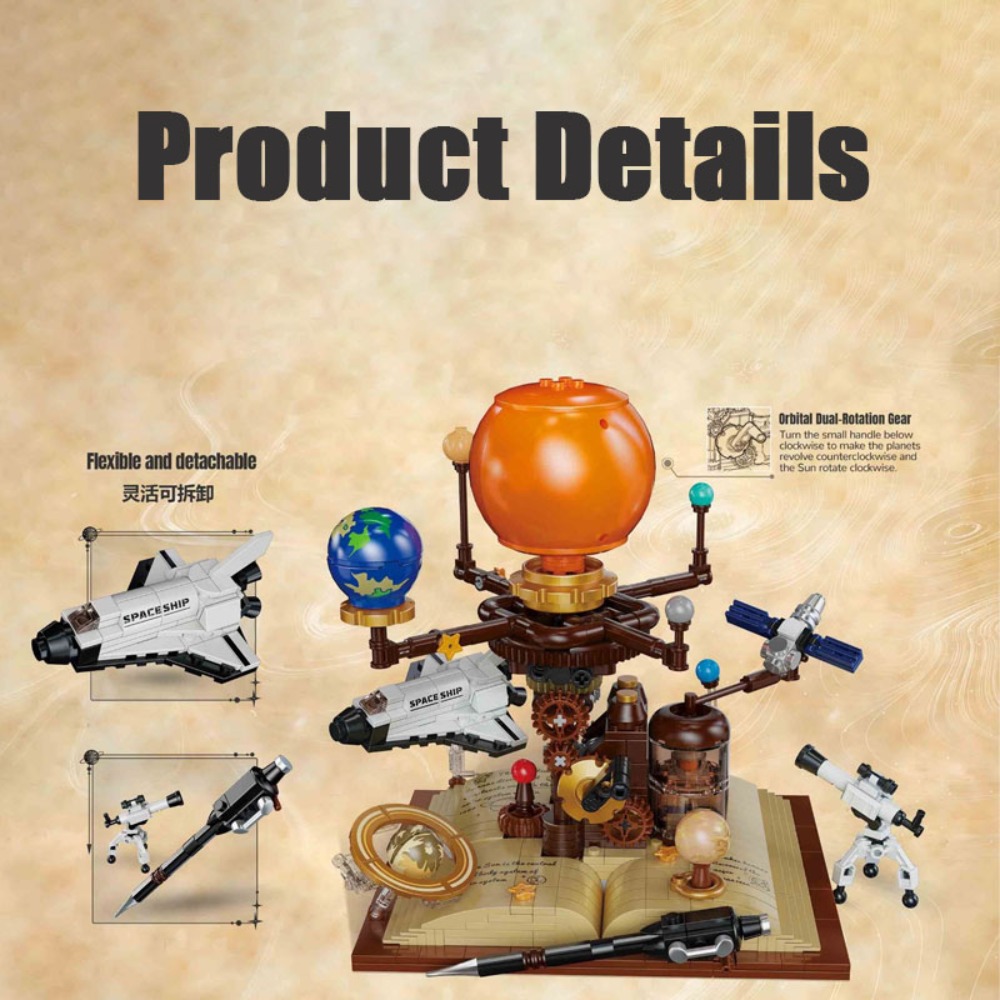 672PCS STEM Building Blocks So - Solar System Orrery บทวิจารณ์และราคา