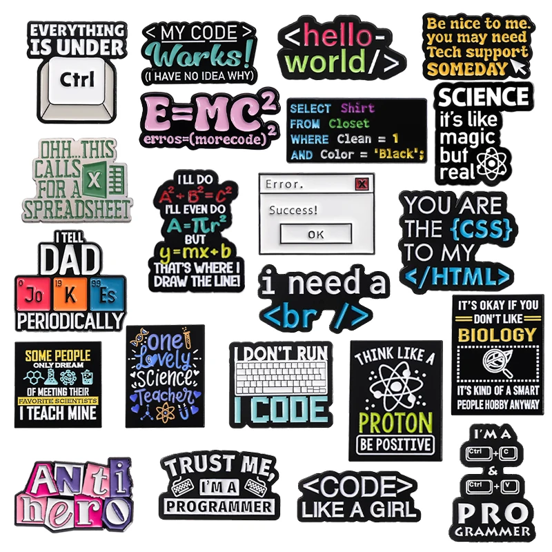 Program Code Sets Enamel Pins  - Science Bob บทวิจารณ์และราคา