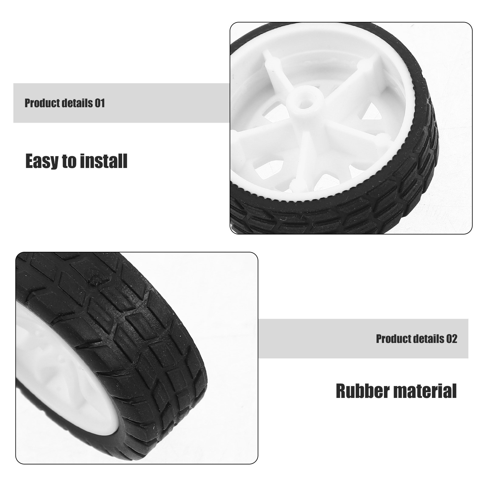 20Pcs Robot Car Wheels Rubber  - Science Project Robot บทวิจารณ์และราคา