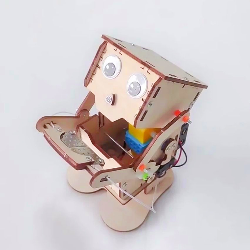DIY Coin Eating Robot Wooden M - Science Project Robot บทวิจารณ์และราคา